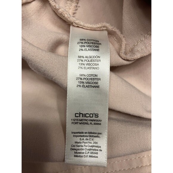 Chicos Platinum Pink Jeggings Stretchy Jeans Size M(Chicos 1) - Picture 3 of 8